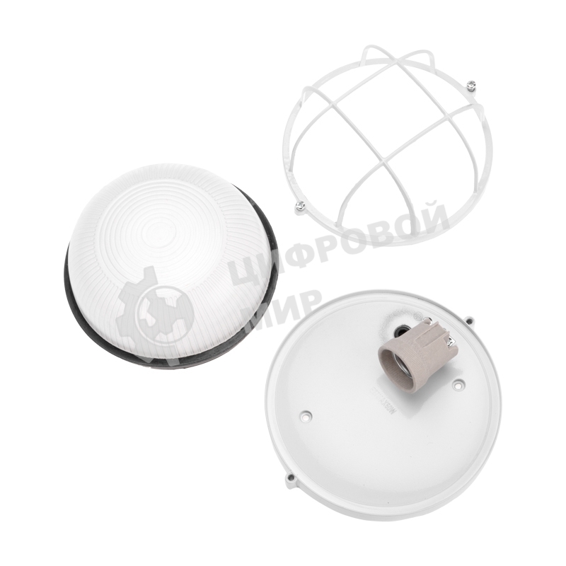 Светильник Rexant ЖКХ-03 под лампу круг 190x85мм IP65