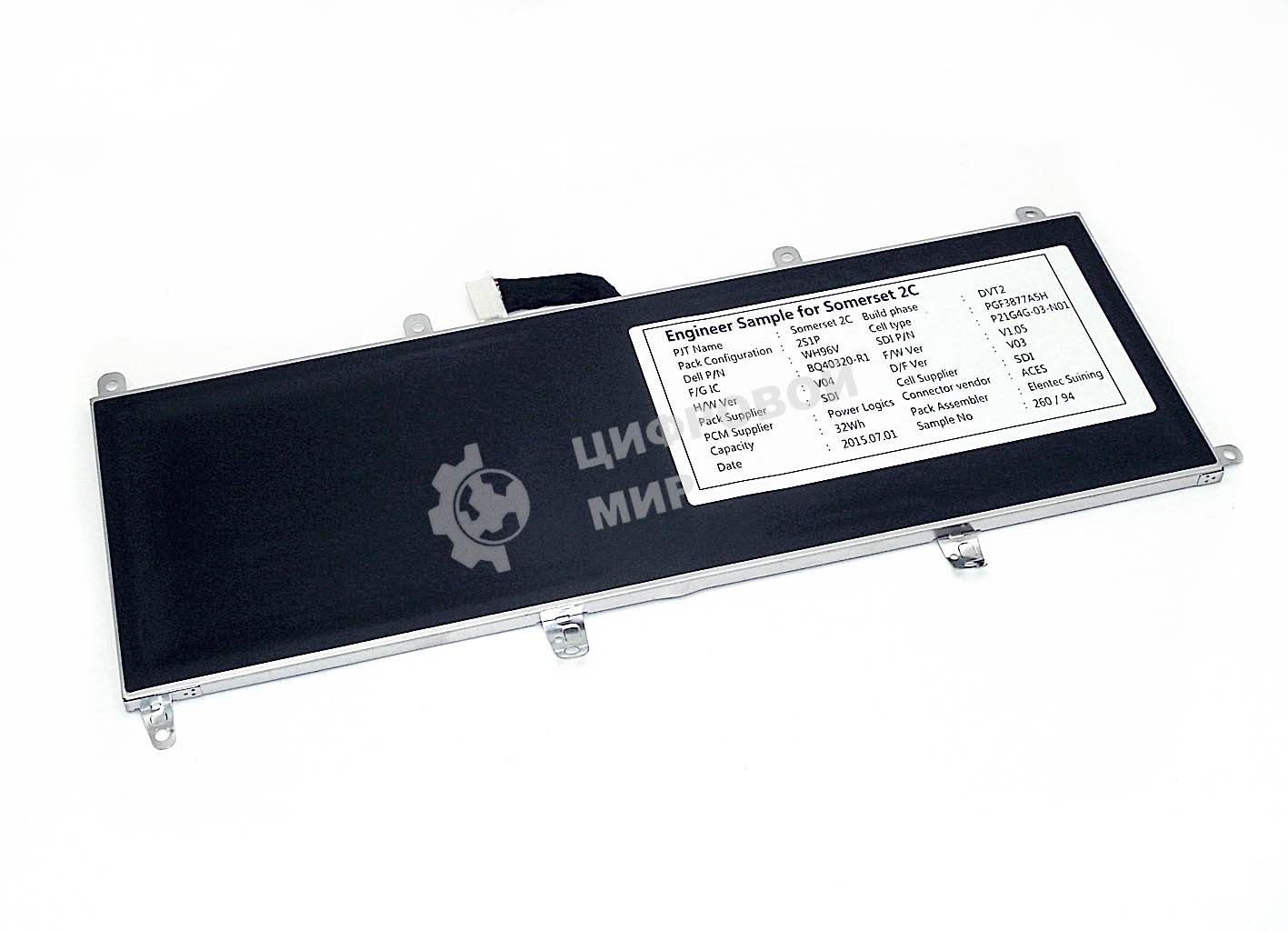 Аккумуляторная батарея для планшета Dell Venue 10 Pro 5056 (GFKG3) 7.4V 4220mAh 8pin