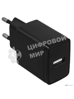 Сетевое зарядное устройство Cablexpert MP3A-PC-57, 5Вт, 1А, 1хUSB, черный, пакет