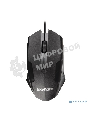 Мышь проводная ExeGate SH-9025 OEM черный, 1000 dpi, USB, кнопки - 3
