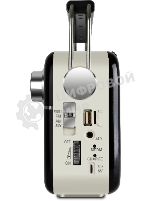 Радиоприемник SVEN SRP-505 (4 Вт, FM/AM/SW, USB, SD/microSD, Bluetooth, 1200 мА·ч)черный