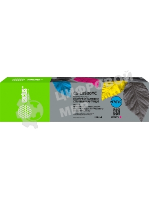 Картридж струйный Cactus CS-L0S30YC 976YC пурпурный (245мл) для HP PageWide P55250dw/P57750dw