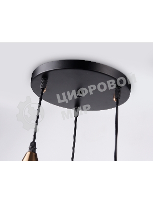 Светильник Ambrella light TR8435/3 BK/FGD черный/золото E27/3 max 40W D360*800