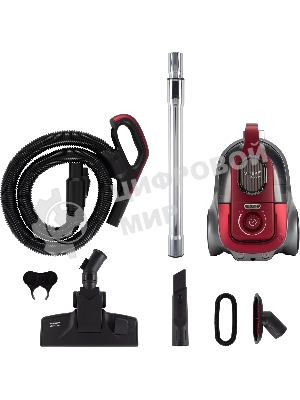 Пылесос Vitek VT-CV3113 красный/серый, 450/2200 Вт, уборка сухая, пылесборник контейнер 2 л