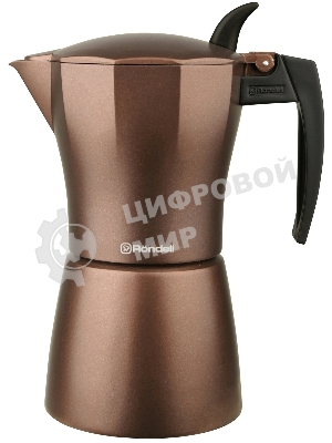 Кофеварка гейзерная Rondell Kortado RDA-399, 0.45л, алюминий, коричневый