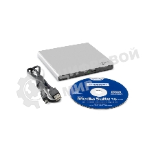 Оптический привод DVD-RW LG GP57ES40 серебристый USB внешний