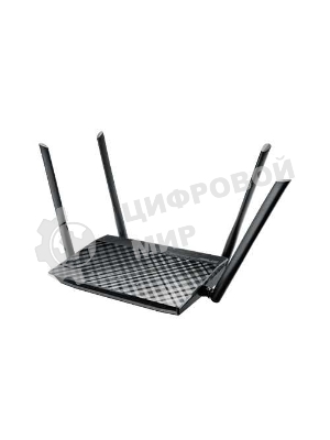 Маршрутизатор беспроводной Asus RT-AC1200 10/100BASE-TX черный (Dual Band)