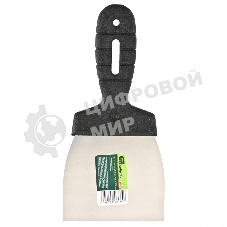 Шпательная лопатка из нержавеющей стали Сибртех, 100 мм, пластмассовая рукоятка