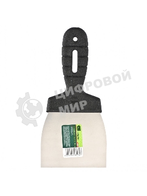 Шпательная лопатка из нержавеющей стали Сибртех, 100 мм, пластмассовая рукоятка