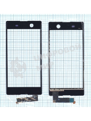 Сенсорное стекло (тачскрин) для Sony Xperia M5 черное