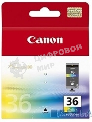Картридж струйный CLI-36Color (1511B001) для Canon Mini Pixma 260, Цветной, 250 стр.