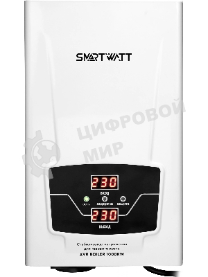 Стабилизатор напряжения для газового котла SMARTWATT AVR BOILER 1000RW (140W - 260W, 1000VA, 1 кВт, 50 Гц, розеток - 1,