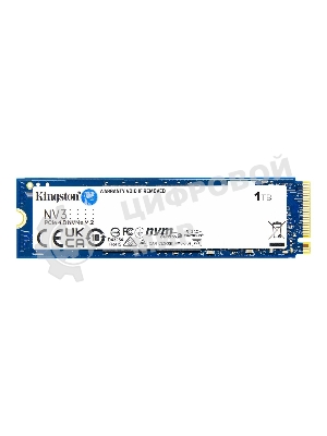 Накопитель SSD Kingston NV3, 1Tb, M.2 2280, NVMe, PCIe 4.0, R/W 6000/4000