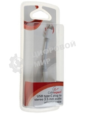 Кабель-переходник AUX Cablexpert CCA-UC3.5F-AL Type-C(M)/Jack3.5(F), алюминий+нейлон.оплётка, 0.15м, пакет