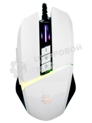 Мышь проводная A4Tech Bloody W60 Max белый, 10000 dpi, USB, кнопки - 10
