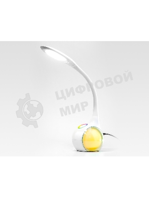 Светодиодная настольная лампа с RGB подсветкой Ambrella light DE532 WH белый LED 4200K+RGB 7.5W