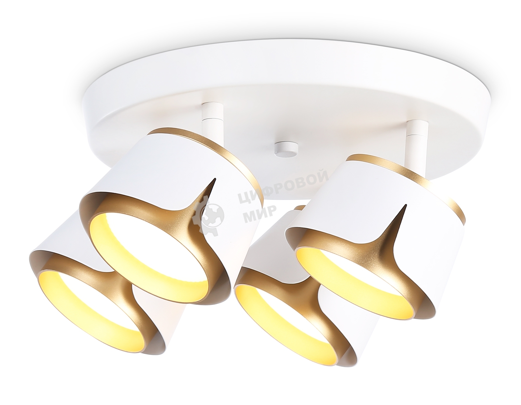 Светильник Ambrella light TN71241/4 WH/GD белый/золото GX53/4 D250*147