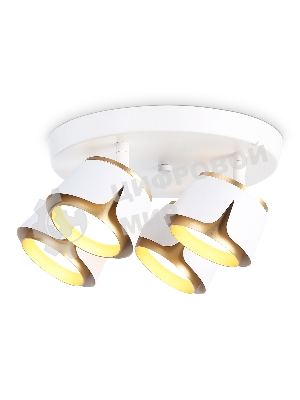 Светильник Ambrella light TN71241/4 WH/GD белый/золото GX53/4 D250*147