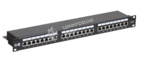 Патч-панель 1U кат.6 STP, 24 порта (IDC Dual), с кабельным органайзером ITK