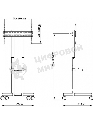Подставка для телевизора Arm Media PT-STAND-7 черный 32