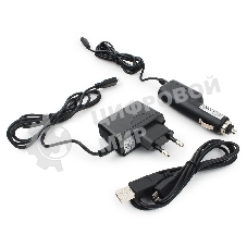 Набор зарядных устройств Gembird с Micro-USB разъемом MP3A-CAR-KIT1 110/220V-5V и 12VDC-5V черный