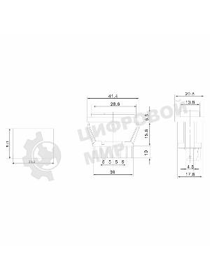 Выключатель (стеклоподъемника) Rexant клавишный 12V 20А (5с) (ON)-OFF-(ON) черный с подсветкой