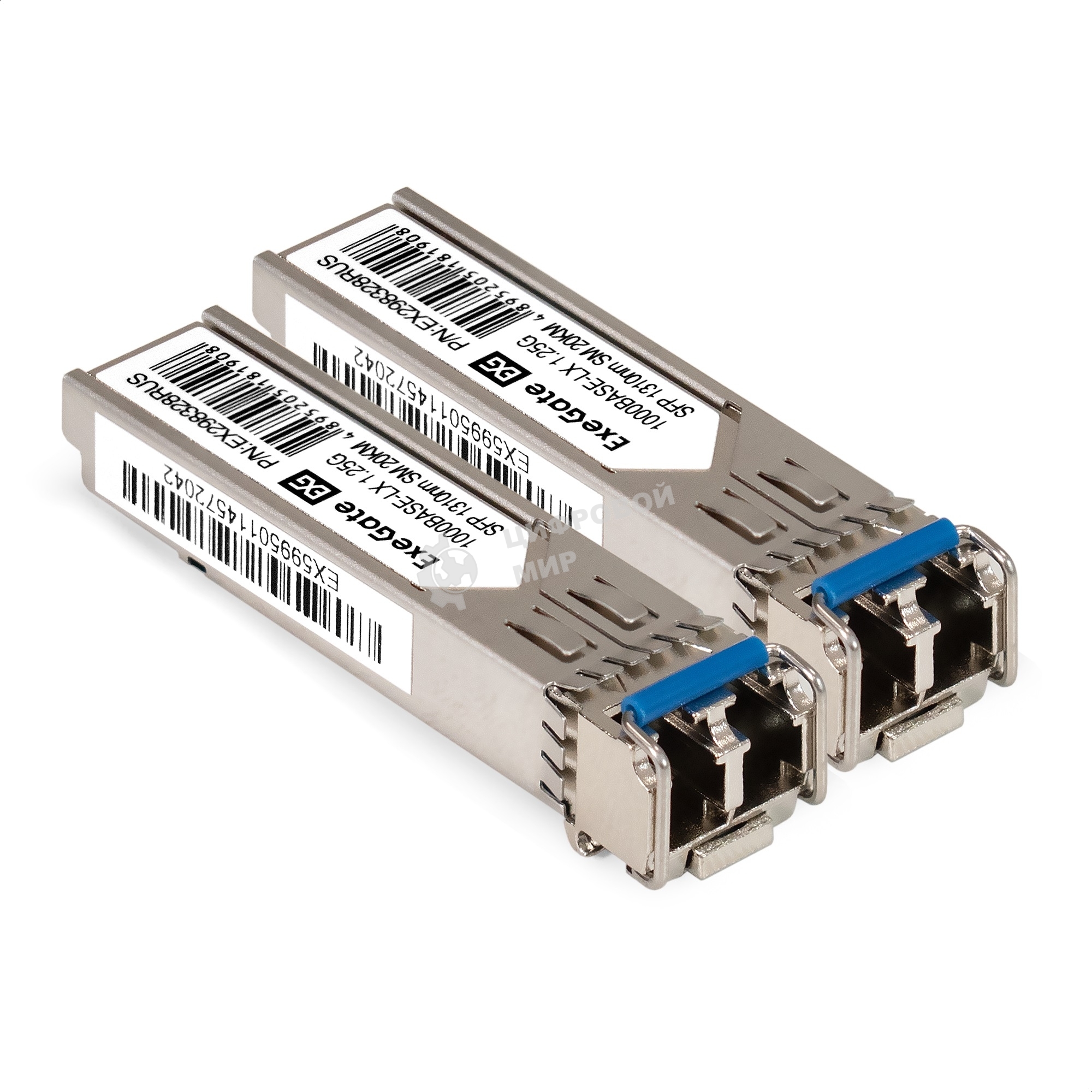 Комплект: Сетевой адаптер SFP ExeGate EXE-82576-F2 + Трансивер Single-Mode до 20км ExeGate EXT-1G-SM1310-LC2-20KM (EX296229RUS: PCI-E x1 v2.0, порты 2x SFP (10/100/1000Mb/s), Gigabit Server NIC Intel Chipset 82576-F2 + EX298328RUS: Tx:1310/Rx:1310 нм, до 