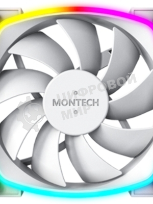 Вентилятор для корпуса MONTECH AX120 PWM белый, 120 мм, 1600 об/мин, 27 дБ, 4 pin