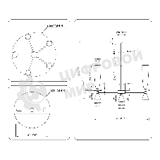 Люстра Ambrella light LH75371/5 GD/WH золото/белый G9*5 max 28W D600*675