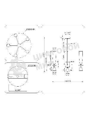 Люстра Ambrella light LH75371/5 GD/WH золото/белый G9*5 max 28W D600*675