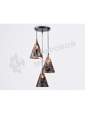 Светильник Ambrella light TR8435/3 BK/FGD черный/золото E27/3 max 40W D360*800