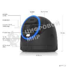 Камера видеонаблюдения Ubiquiti UniFi Protect Camera G5 AI Turret Black 4K (8MP), 30 к/с, 109,9°, ИК-подсветка до 40 м