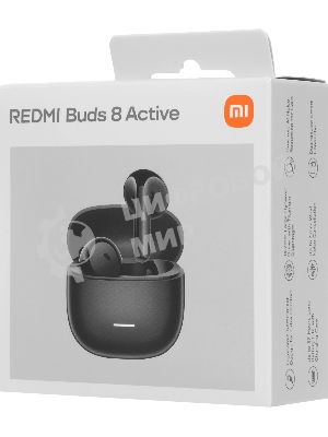 Наушники TWS Xiaomi Redmi Buds 8 Active черный, вкладыши, Bluetooth, до 6 ч