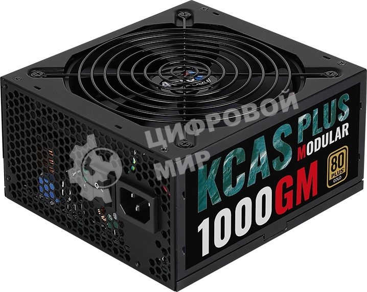 Блок питания Aerocool/Formula KCAS PLUS 1000GM V2 RTL (ACPG-KPK0FEC.12), 1000Вт, 80 PLUS Gold, 140мм, модульный, черный