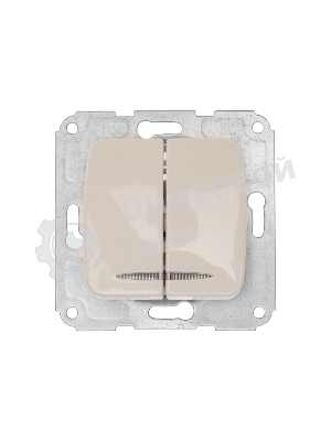 Выключатель DEA 2кл (инд) с/у 10А мех. бежевыйевый Kranz (1/10/120)