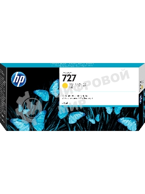 Картридж струйный HP 727 с желтыми чернилами для принтеров Designjet, 300 мл