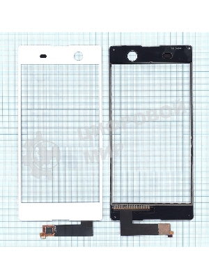 Сенсорное стекло (тачскрин) для Sony Xperia M5 белое