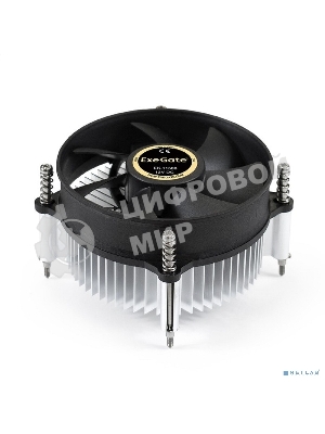 Кулер для процессора ExeGate EK-11508.PWM серебристый/черный, 90 мм, алюминий, 2600 об/мин, 23.5 дБ, 4 pin, 75 Вт, 60 мм