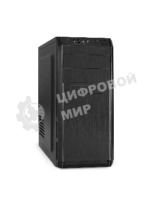 Компьютерный корпус Miditower ExeGate XP-334UC (ATX, без БП, 1хUSB/1хUSB 3.0/1хTypeC, аудио, черный)
