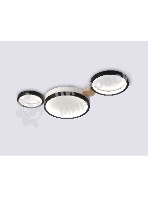 Светильник Ambrella light FL4814/3 BK/WH черный/белый 3000K-6400K 45W 620*290*55 (ПДУ ИК)