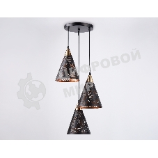 Светильник Ambrella light TR8435/3 BK/FGD черный/золото E27/3 max 40W D360*800
