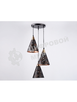 Светильник Ambrella light TR8435/3 BK/FGD черный/золото E27/3 max 40W D360*800