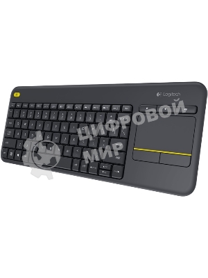 Клавиатура Logitech K400 Wireless Touch Plus беспроводная, радиоканал, чёрный