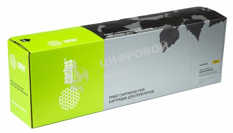 Картридж лазерный Cactus CS-CF312A желтый (31500 стр.) для HP Color LaserJet Enterprise M855