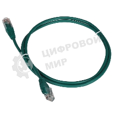 Патч-корд TWT UTP cat.5e, с заливными колпачками, 20.0 м, зеленый