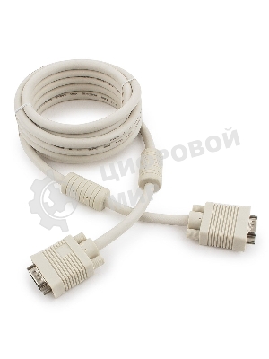Кабель Gembird/Cablexpert VGA Premium 15M/15M, 3.0м, белый, тройной экран, феррит.кольца