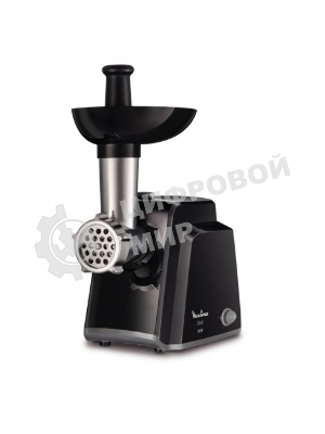 Мясорубка электрическая Moulinex ME105830 черный, 1400 Вт, 1.7 кг/мин, реверс, защита от перегрузки, насадки - 3