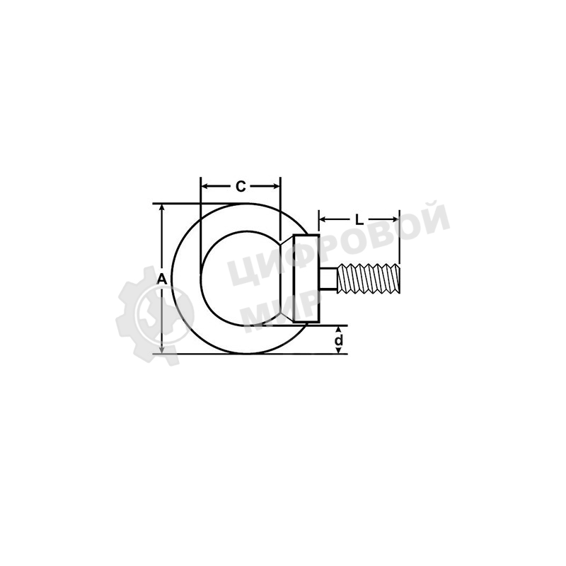 Рым-болт DIN Rexant 580 М6