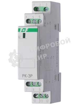 Реле промежуточное PK-3P (монтаж на DIN-рейке 35мм 220В 50Гц 3х8А 3NO/NC IP20) F&F EA06.001.023