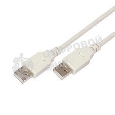 Кабель Rexant USB A - USB A 3 метра, серый